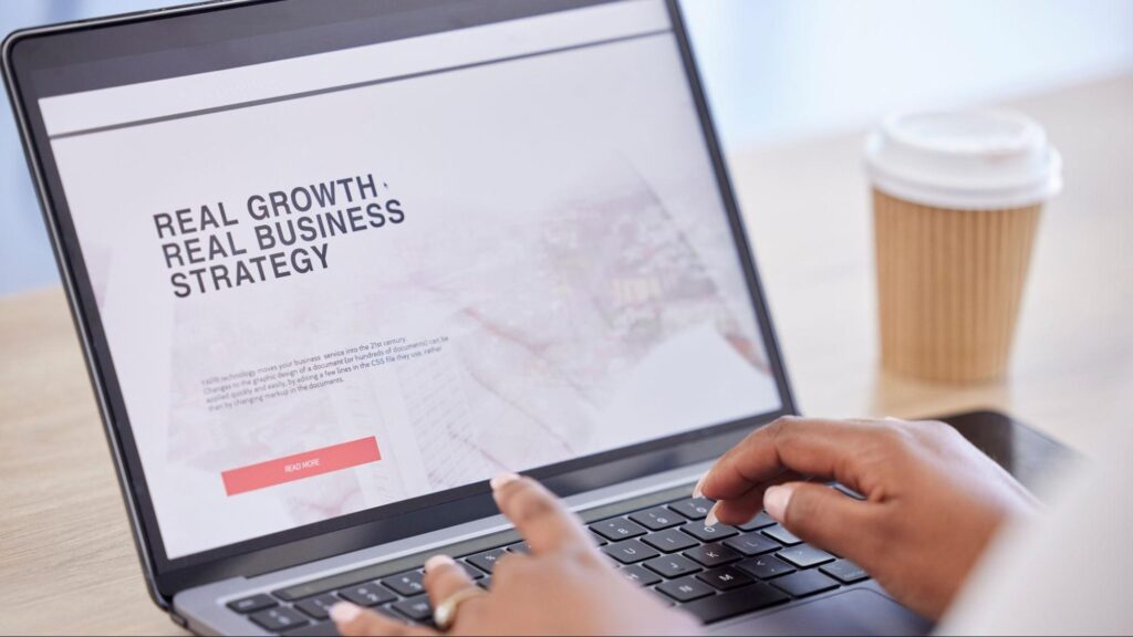 Florida Digital Marketing Agency showing business strategy on laptop for growth planning