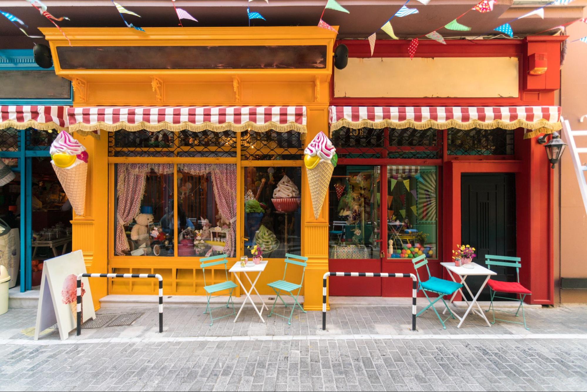 Colorful local business storefront in Miami illustrating how strong local presence supports visibility in AI-driven SEO search results